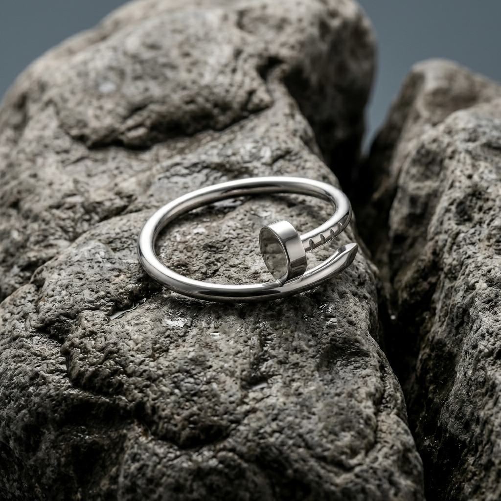Anillo Clavo Unique Plateado