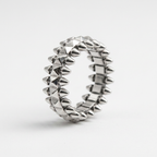 Anillo Clash Mediano Plateado
