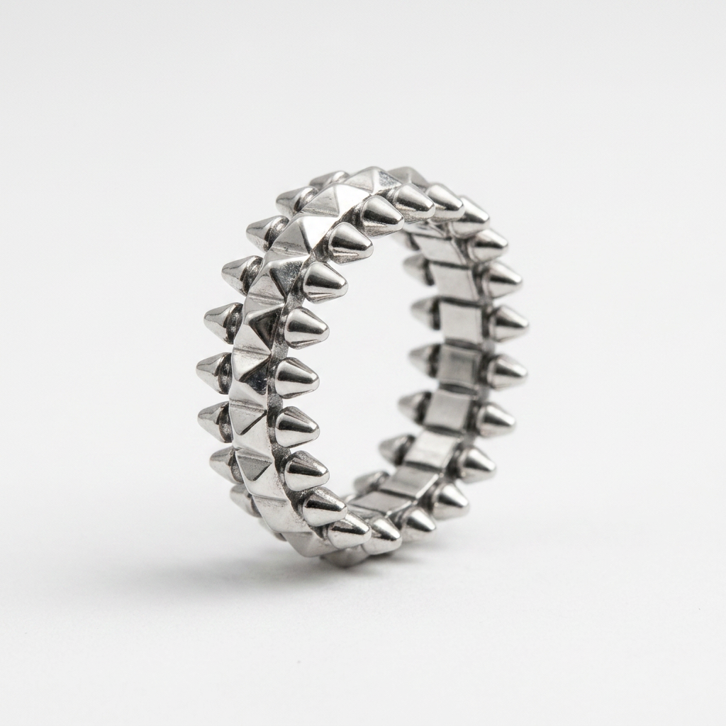 Anillo Clash Mediano Plateado