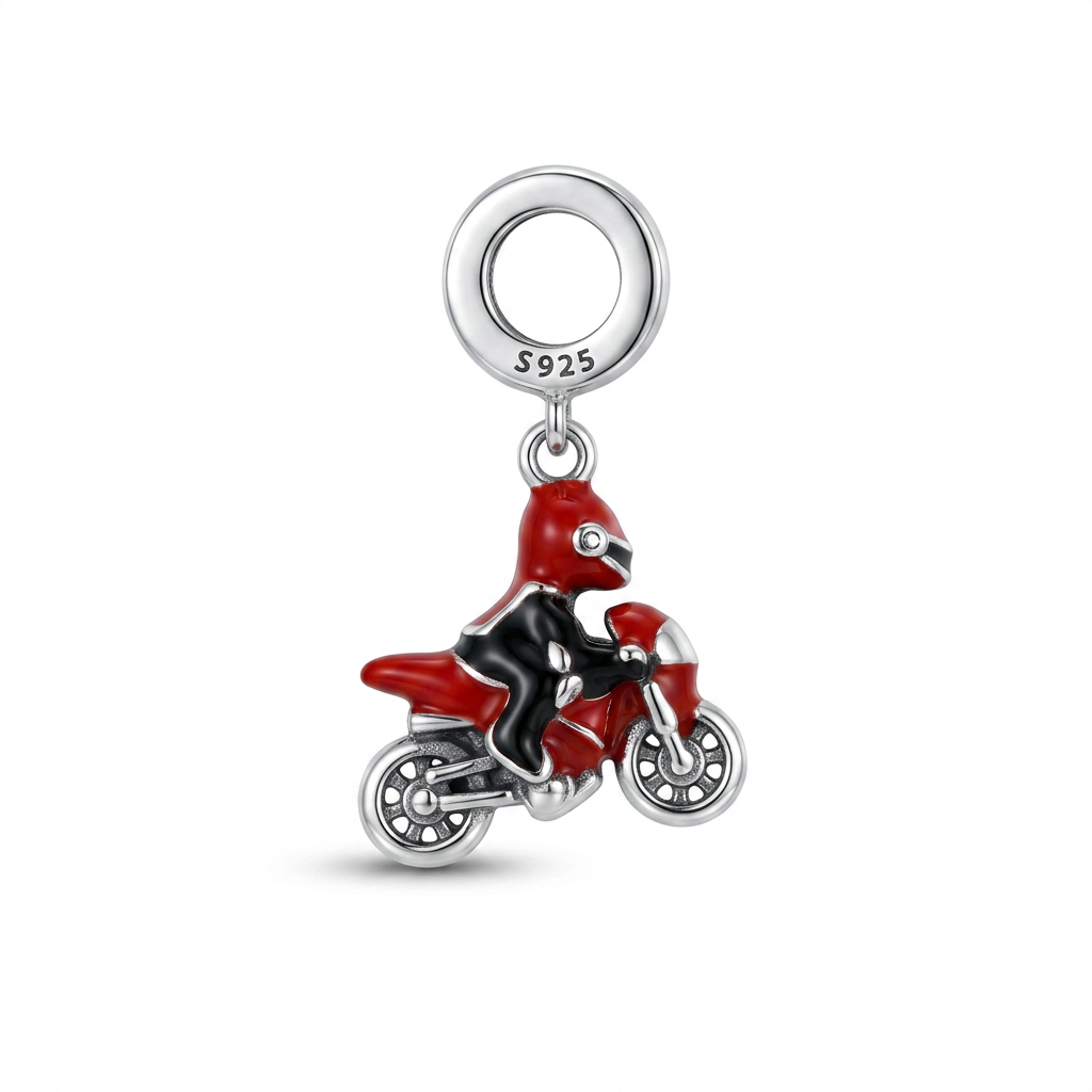 Charm Moto Deportiva Plata .925