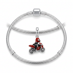Charm Moto Deportiva Plata .925
