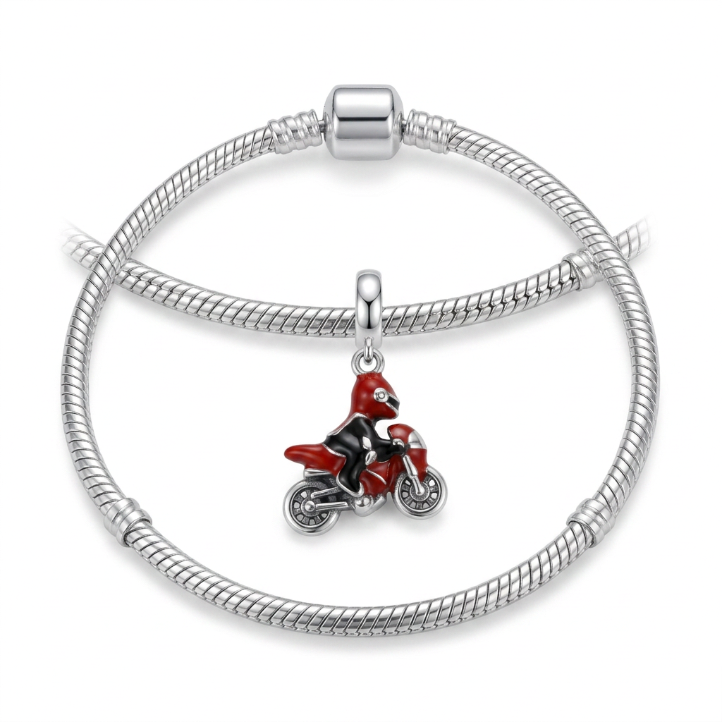 Charm Moto Deportiva Plata .925