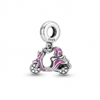 Charm Motocicleta Rosita Plata .925