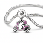 Charm Motocicleta Rosita Plata .925