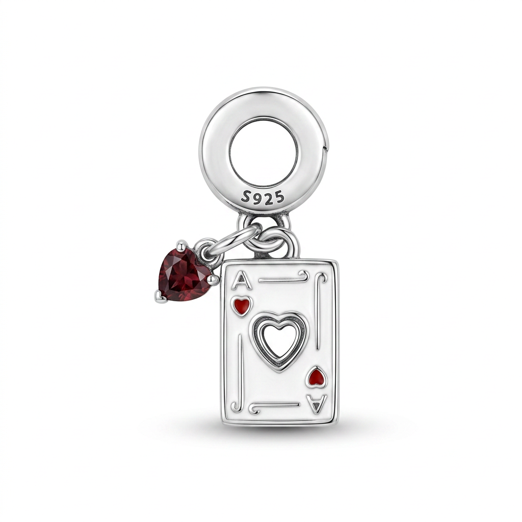 Charm As Corazones Plata .925