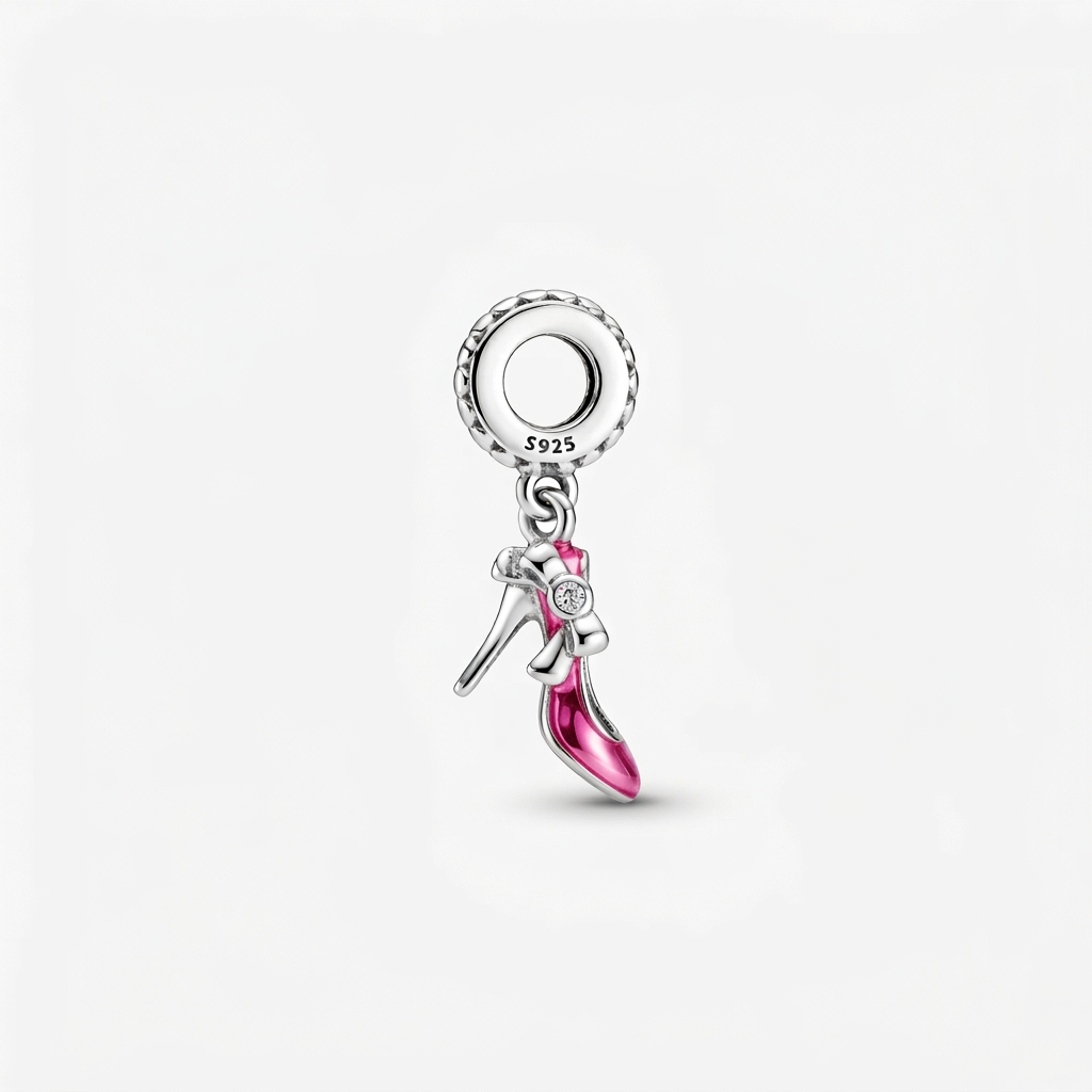 Charm Zapatilla Mujer Rosa Plata ley .925