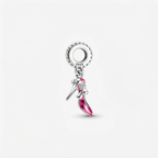Charm Zapatilla Mujer Rosa Plata ley .925