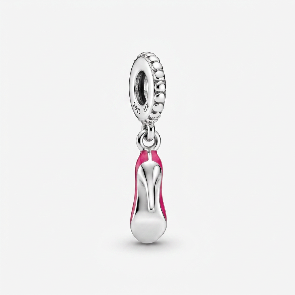 Charm Zapatilla Mujer Rosa Plata ley .925