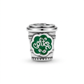 Charm Vaso De Cafe Verde Plata Ley .925