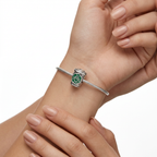 Charm Vaso De Cafe Verde Plata Ley .925