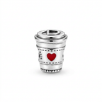 Charm Vaso De Cafe Verde Plata Ley .925