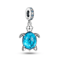 Charm Tortuga Azul Plata Ley .925-