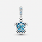 Charm Tortuga Azul Plata Ley .925-