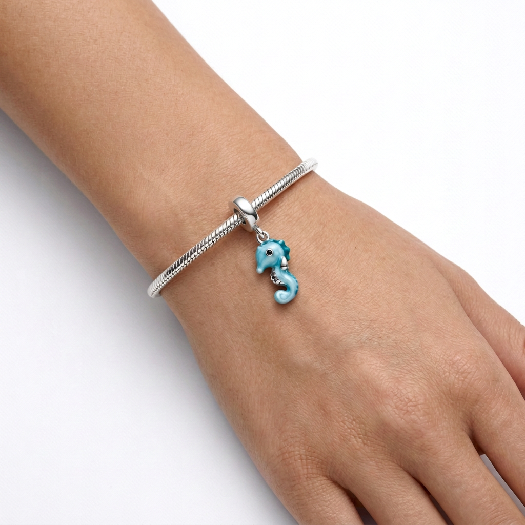 Charm Caballo De Mar Azul Plata Ley .925- (Copia)