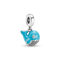 Charm Ballena Azul Plata Ley .925