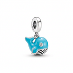Charm Ballena Azul Plata Ley .925
