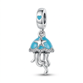 Charm Medusa Azul Plata Ley .925