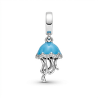 Charm Medusa Azul Plata Ley .925