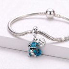 Charm Dinosaurio Azul Plata Ley .925
