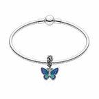 Charm Mariposa Multicolor Plata Ley .925