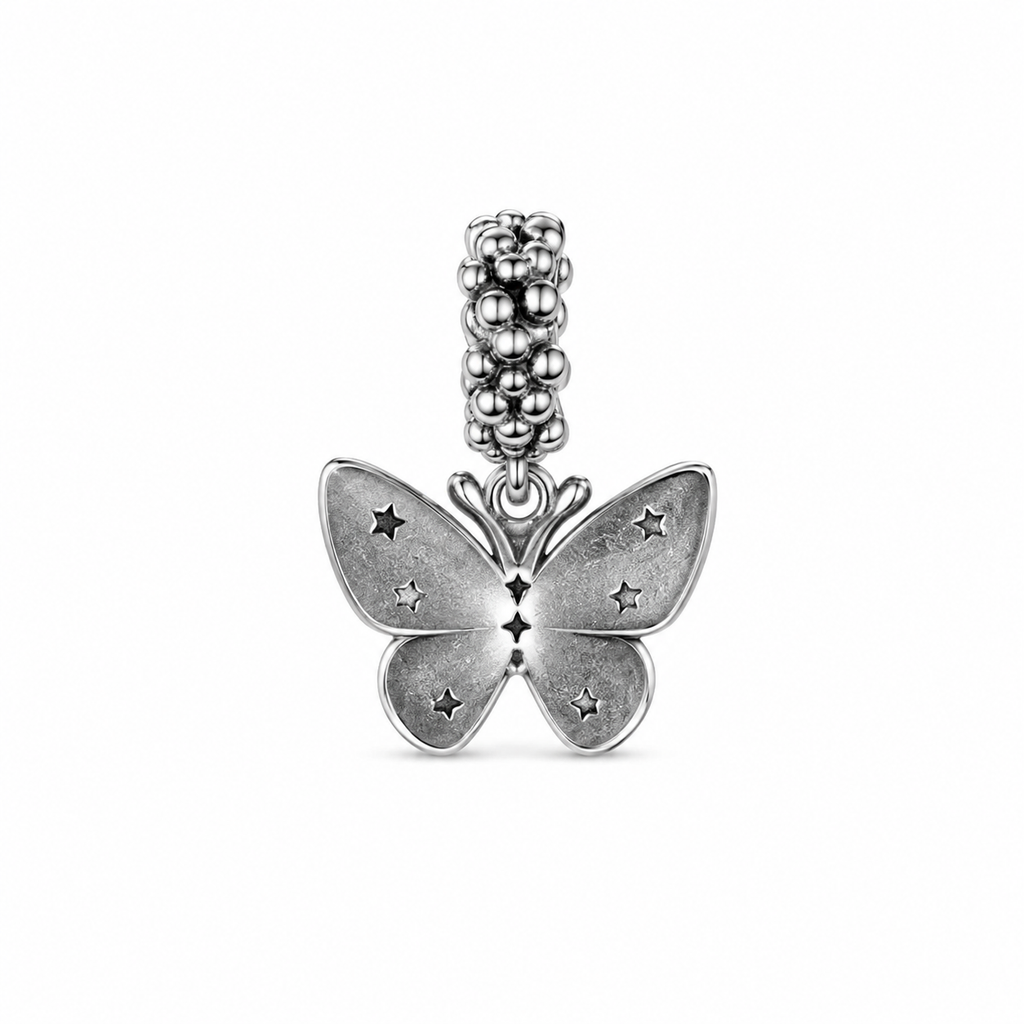 Charm Mariposa Multicolor Plata Ley .925
