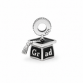 Charm Birrete De graduacion Plata Ley .925