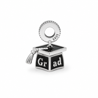 Charm Birrete De graduacion Plata Ley .925