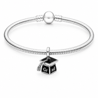 Charm Birrete De graduacion Plata Ley .925