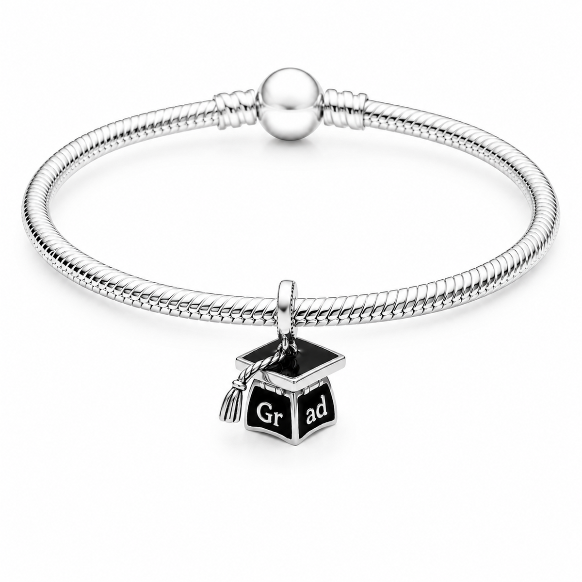 Charm Birrete De graduacion Plata Ley .925