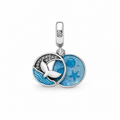 Charm Oceano Y Cola De Sirena Plata Ley .925