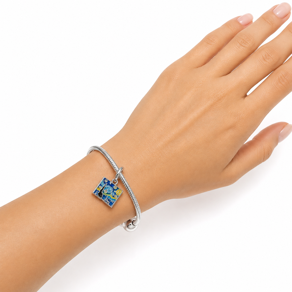 Charm Libro Noche Estrellada Plata Ley .924