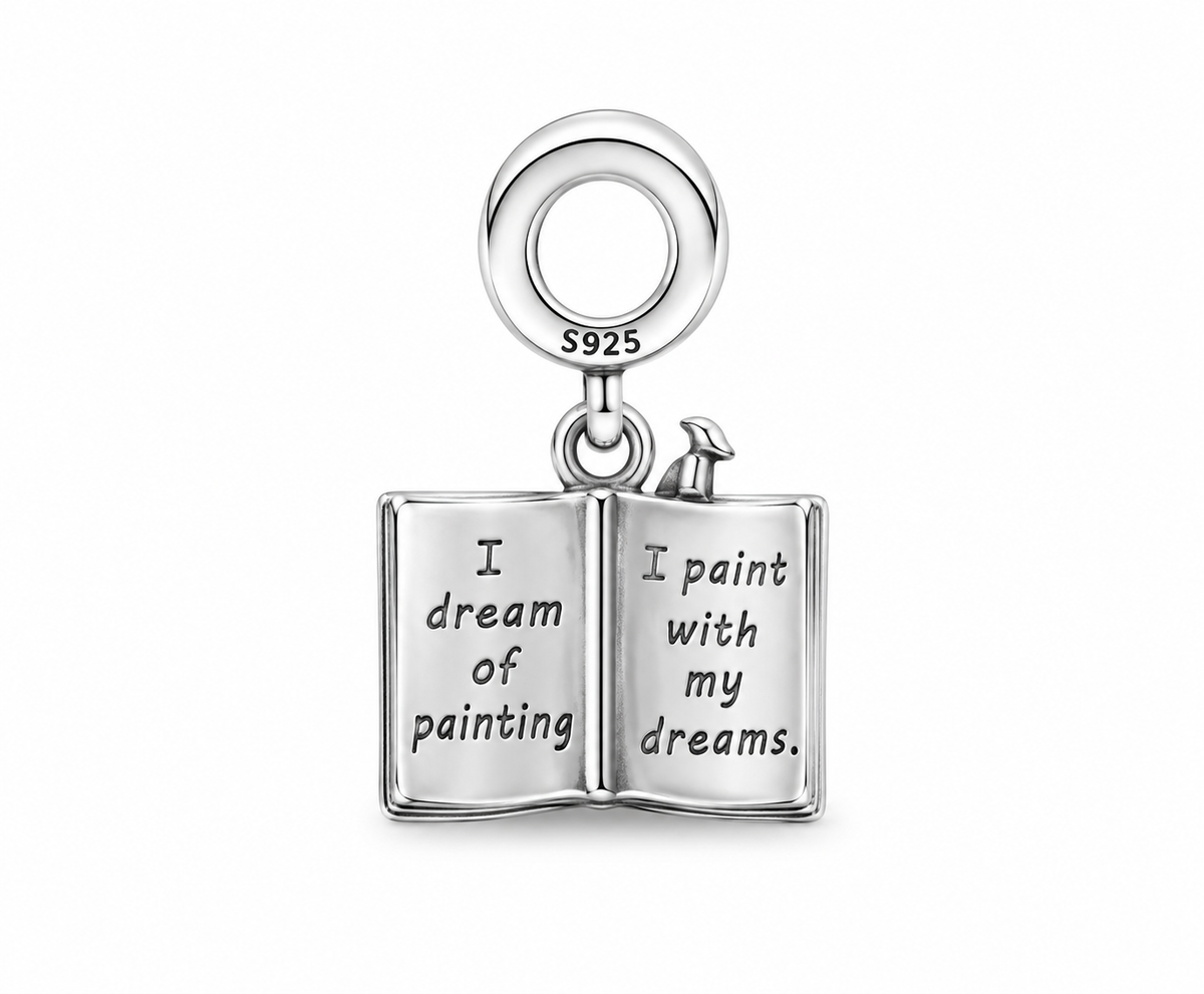 Charm Libro Noche Estrellada Plata Ley .924