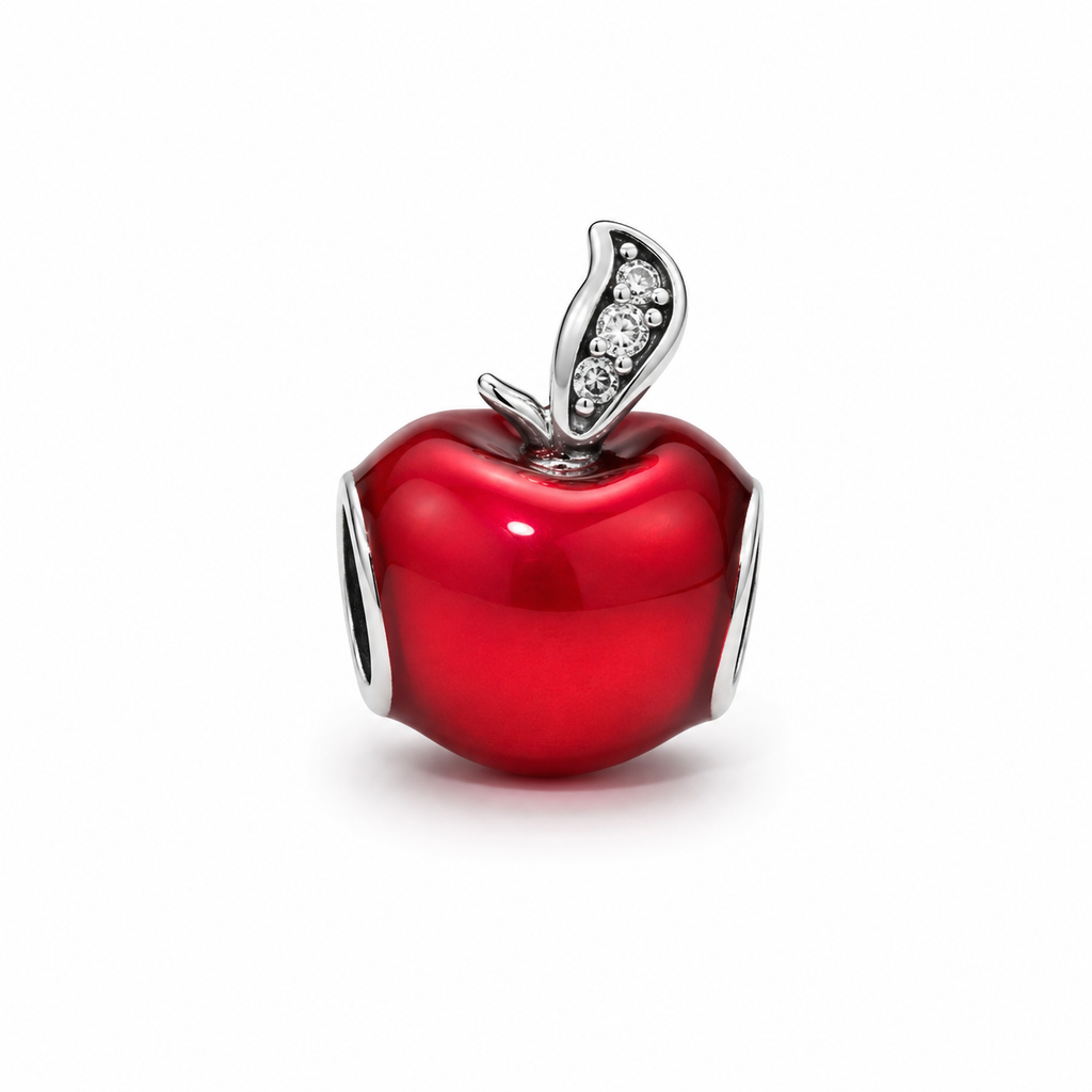 Charm Manzana Roja Plata Ley .924