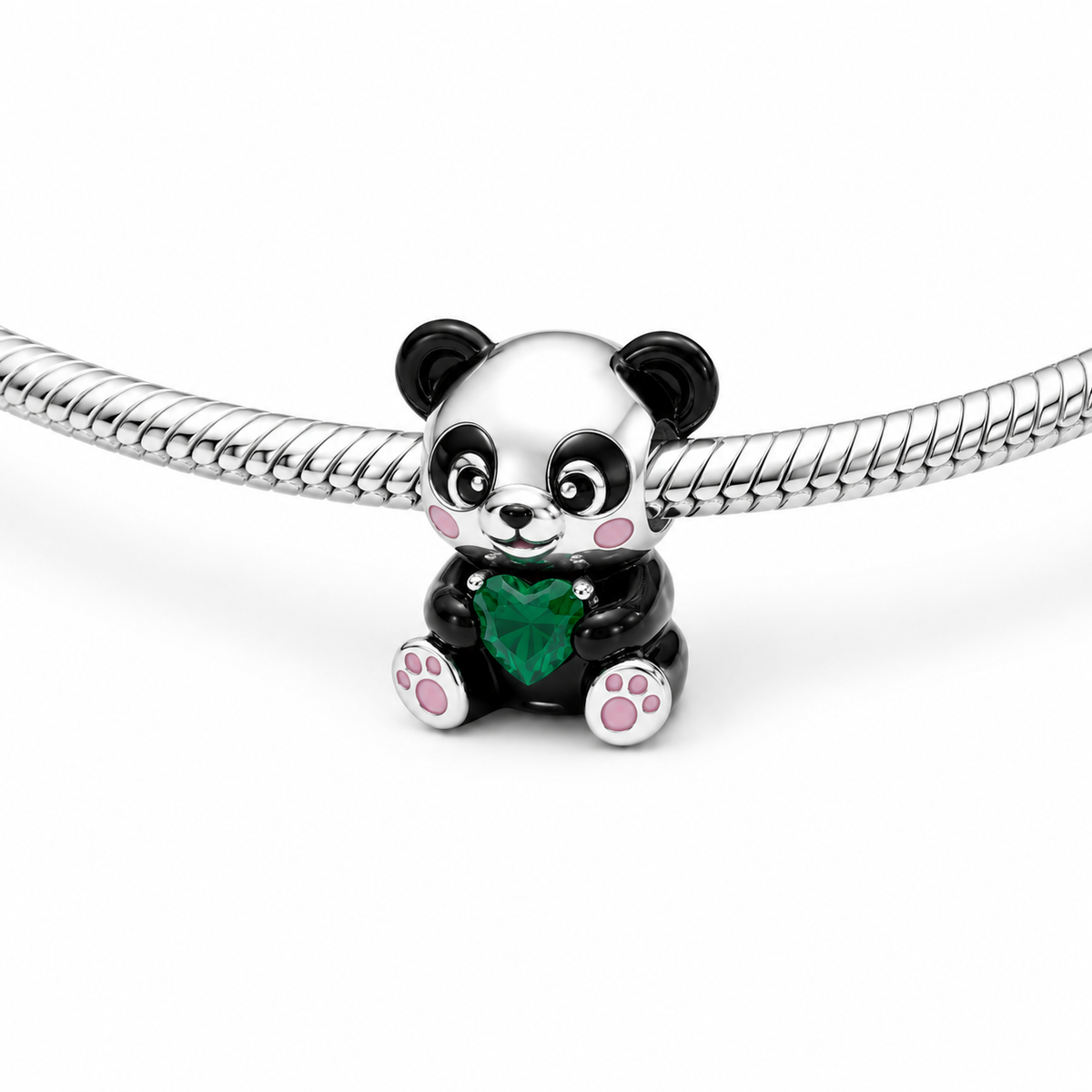Charm Oso Panda  Plata Ley .925