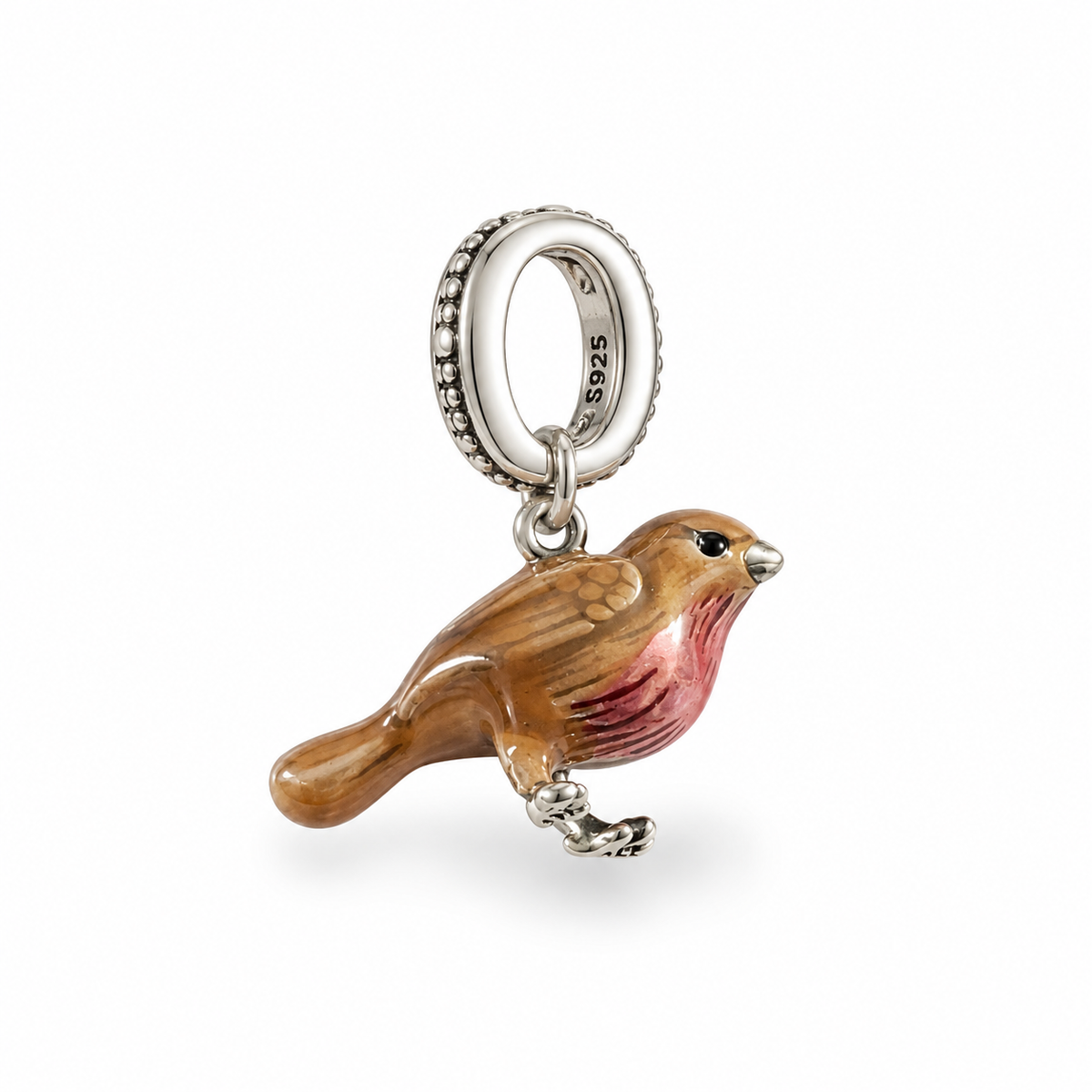 Charm Pajaro  Plata Ley .925