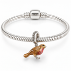 Charm Pajaro  Plata Ley .925
