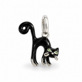 Charm Gato Negro Plata Ley .925