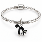 Charm Gato Negro Plata Ley .925