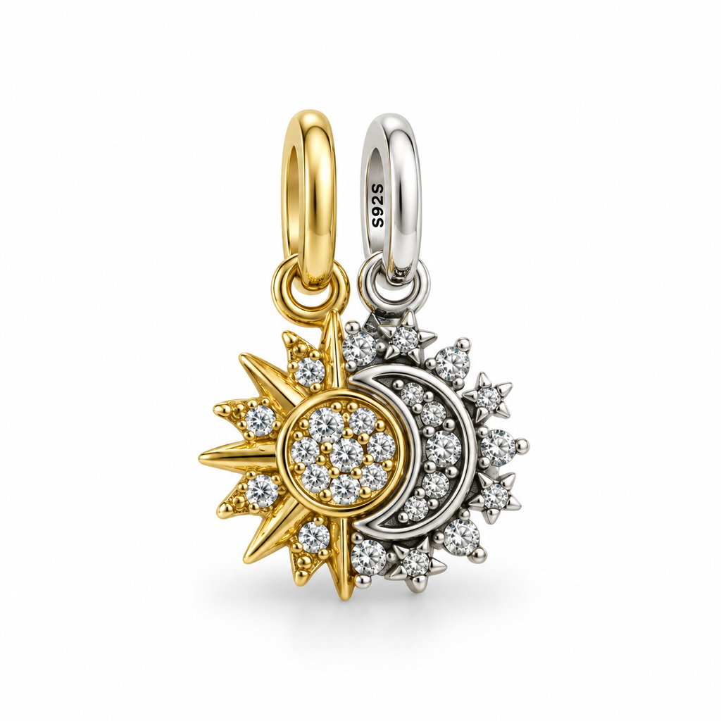 Charm Sol Y Luna Plata Ley .925