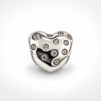 Charm Corazon Plateado Plata Ley .925