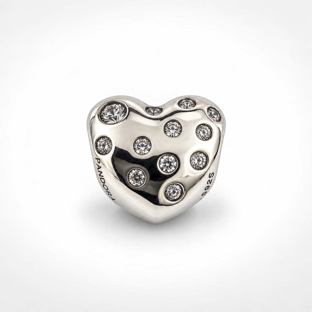 Charm Corazon Plateado Plata Ley .925