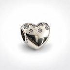 Charm Corazon Plateado Plata Ley .925