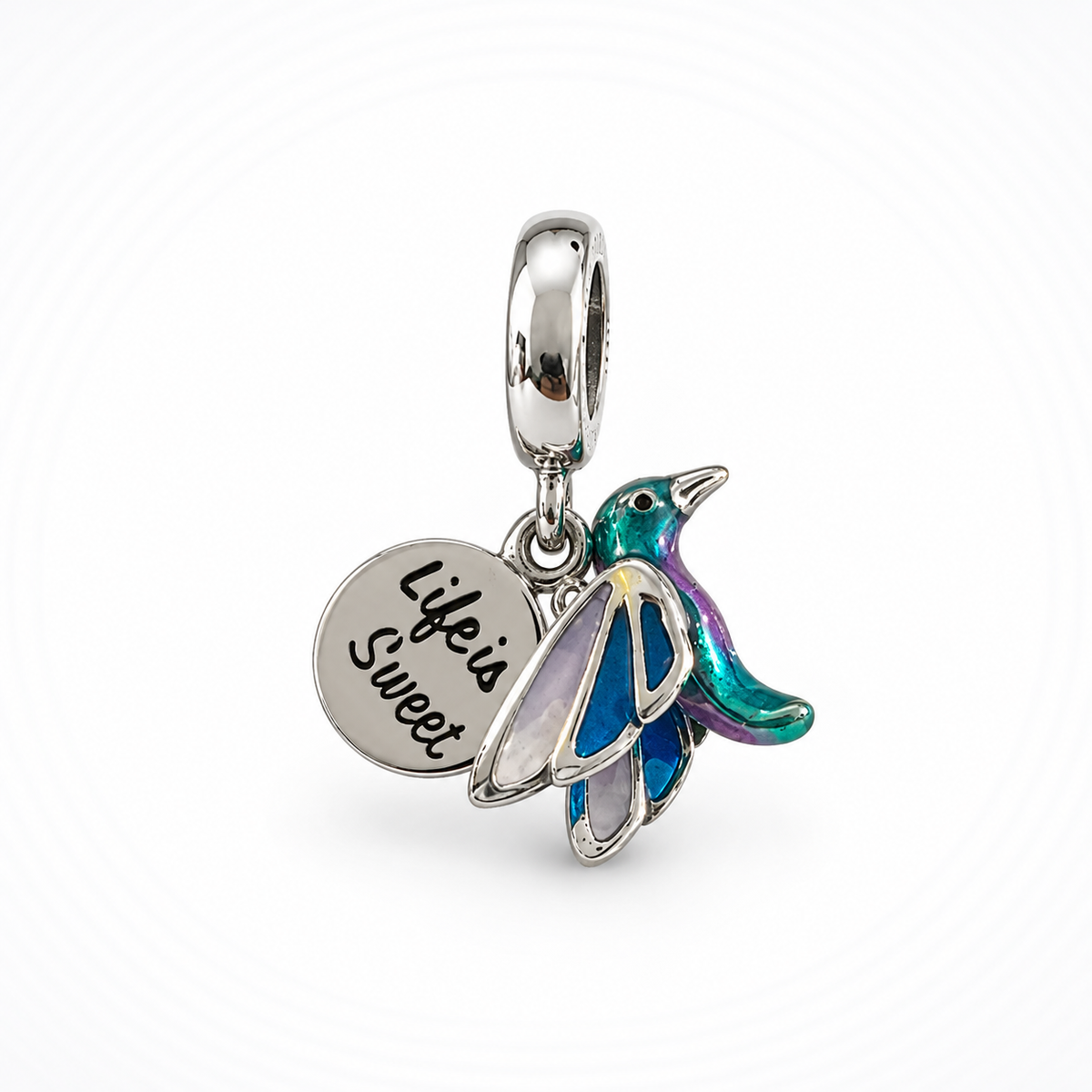 Charm Colibri Plata Ley .925