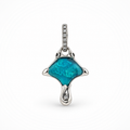 Charm Mantarraya Azul Plata Ley .925