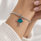 Charm Mantarraya Azul Plata Ley .925
