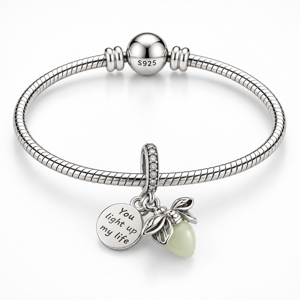 Charm Luciernaga Fluorecente Plata Ley .925