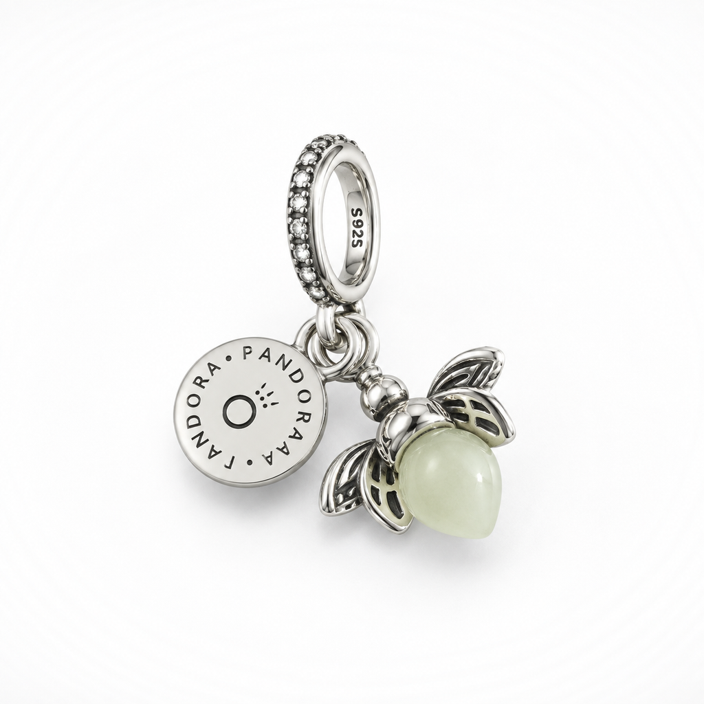 Charm Luciernaga Fluorecente Plata Ley .925
