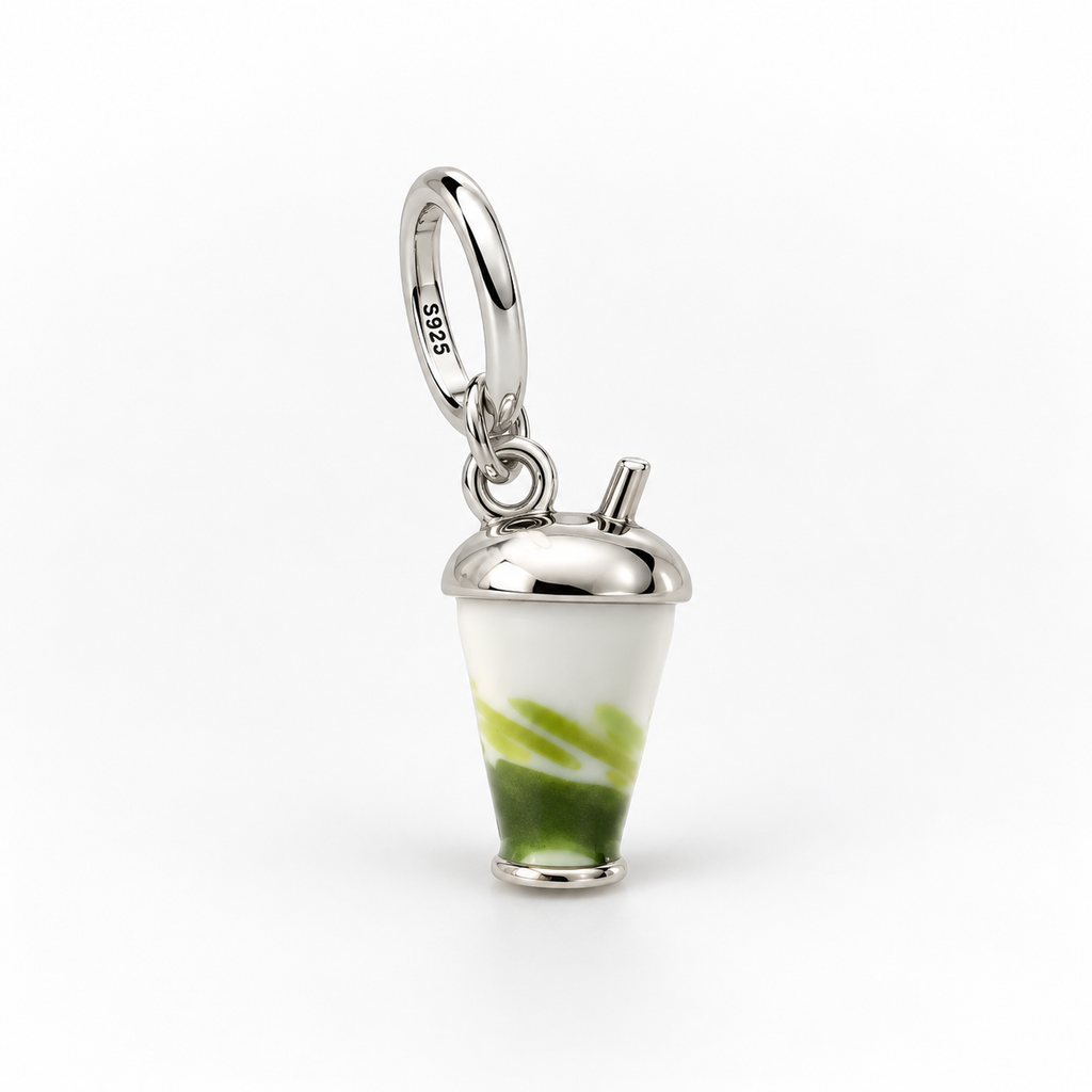 Charm  Matcha Latte Plata Ley .925