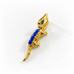 Charm Cocodrilo Dorado Plata Ley .925