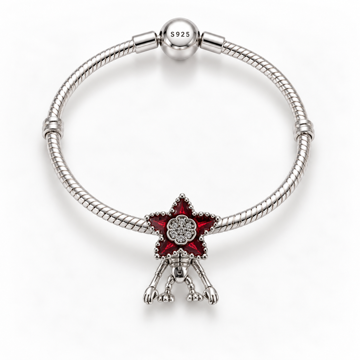 Charm Demogorgon Stranger Things Plata Ley .925